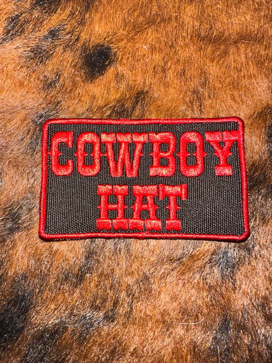 Cowboy hat saying embroidered hat patches - Bundle of 10